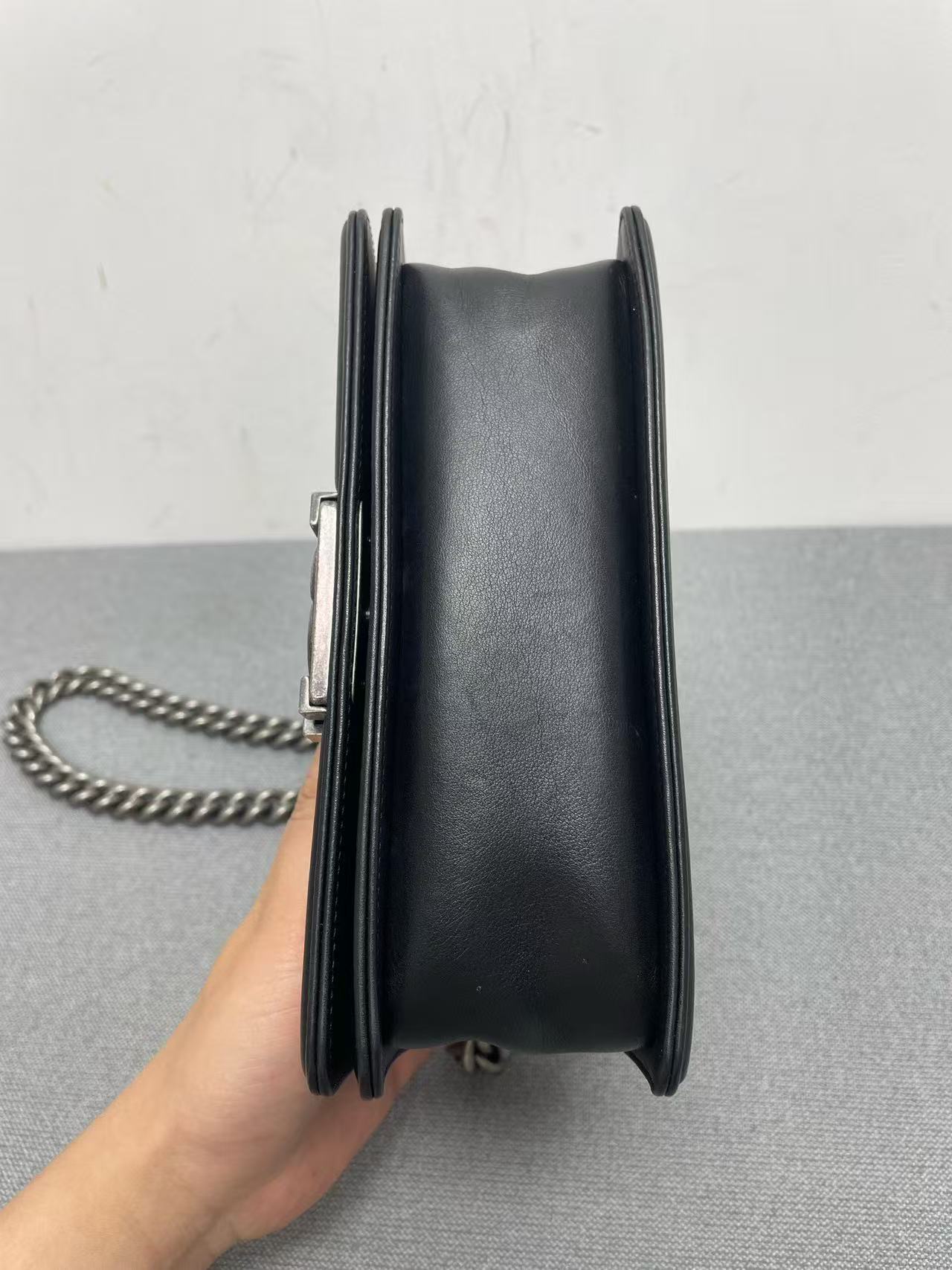 Chanel - Boy Bag - Lambskin leather - Black with Silver-Tone Hardware - (Small)