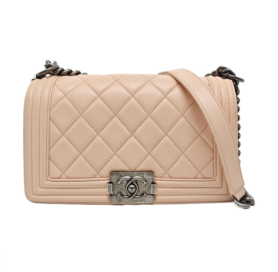 Chanel - Boy Bag - Leather - Beige - (mini)