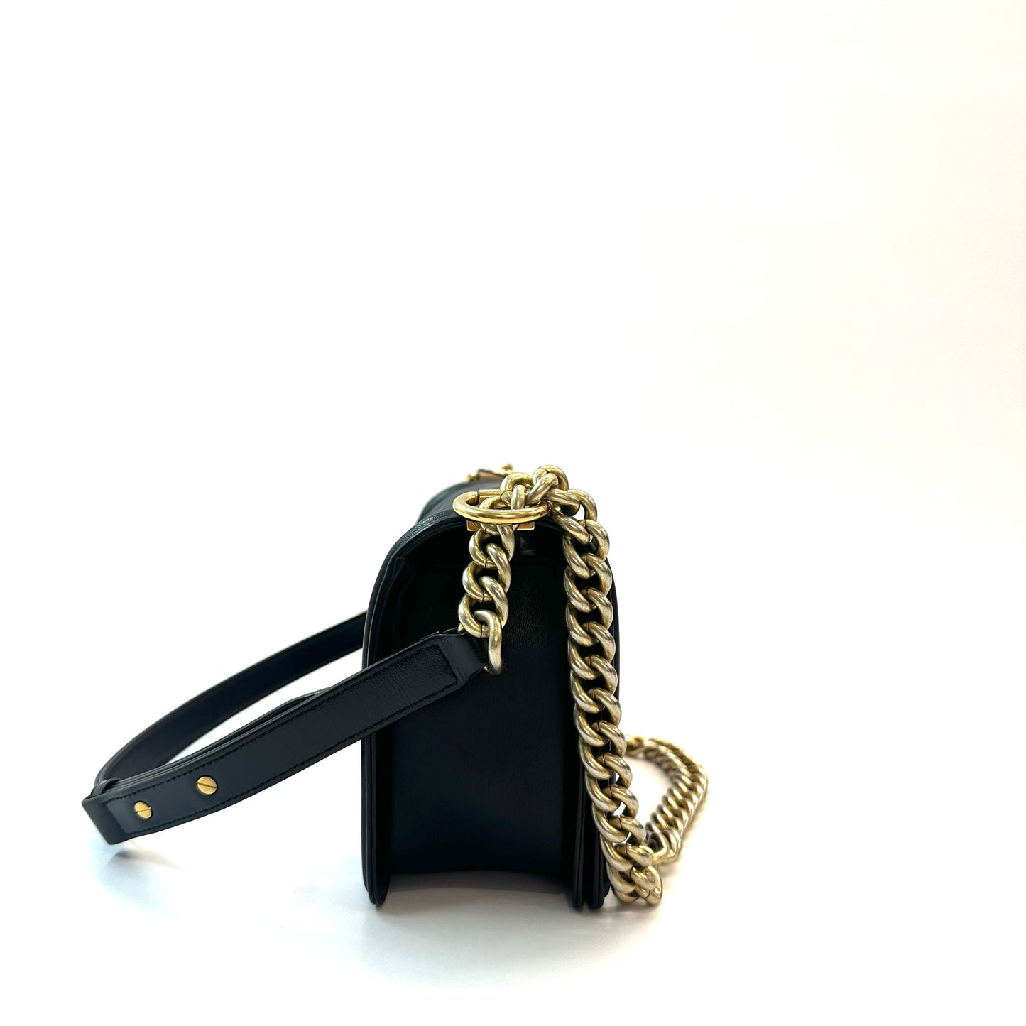 Chanel - Boy Bag - Leather - Black - (Medium)