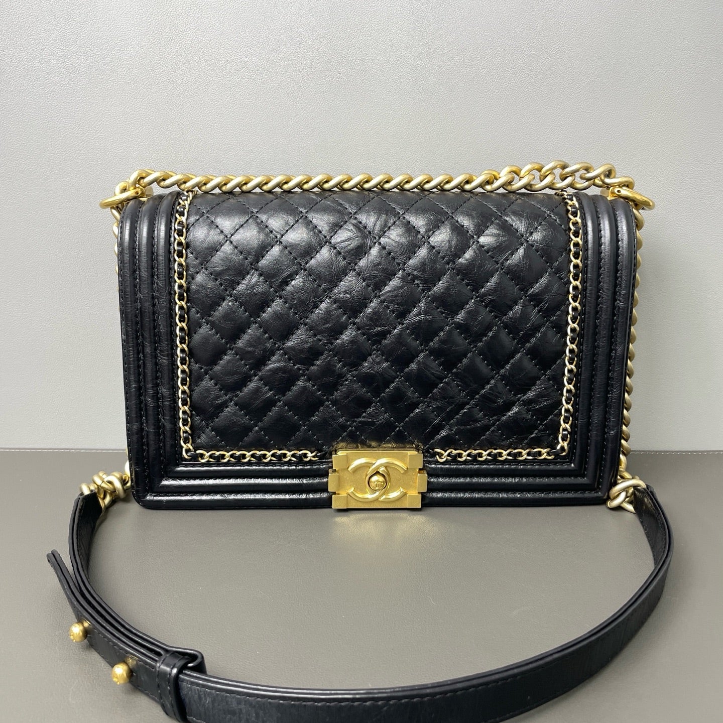 Chanel - Boy Bag - Leather - Black - (small)