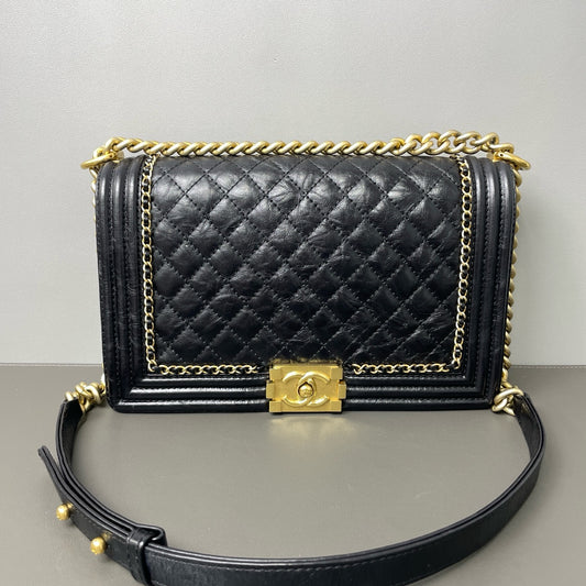 Chanel - Boy Bag - Leather - Black - (small)
