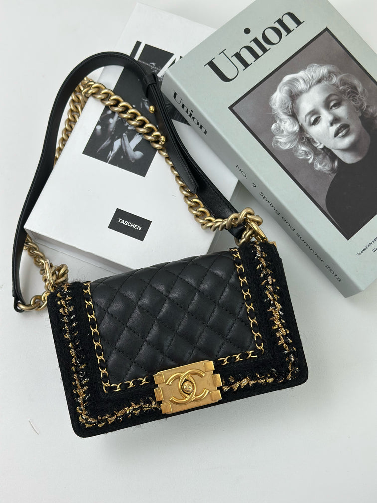 Chanel - Boy Bag - Leather - Black - (small)
