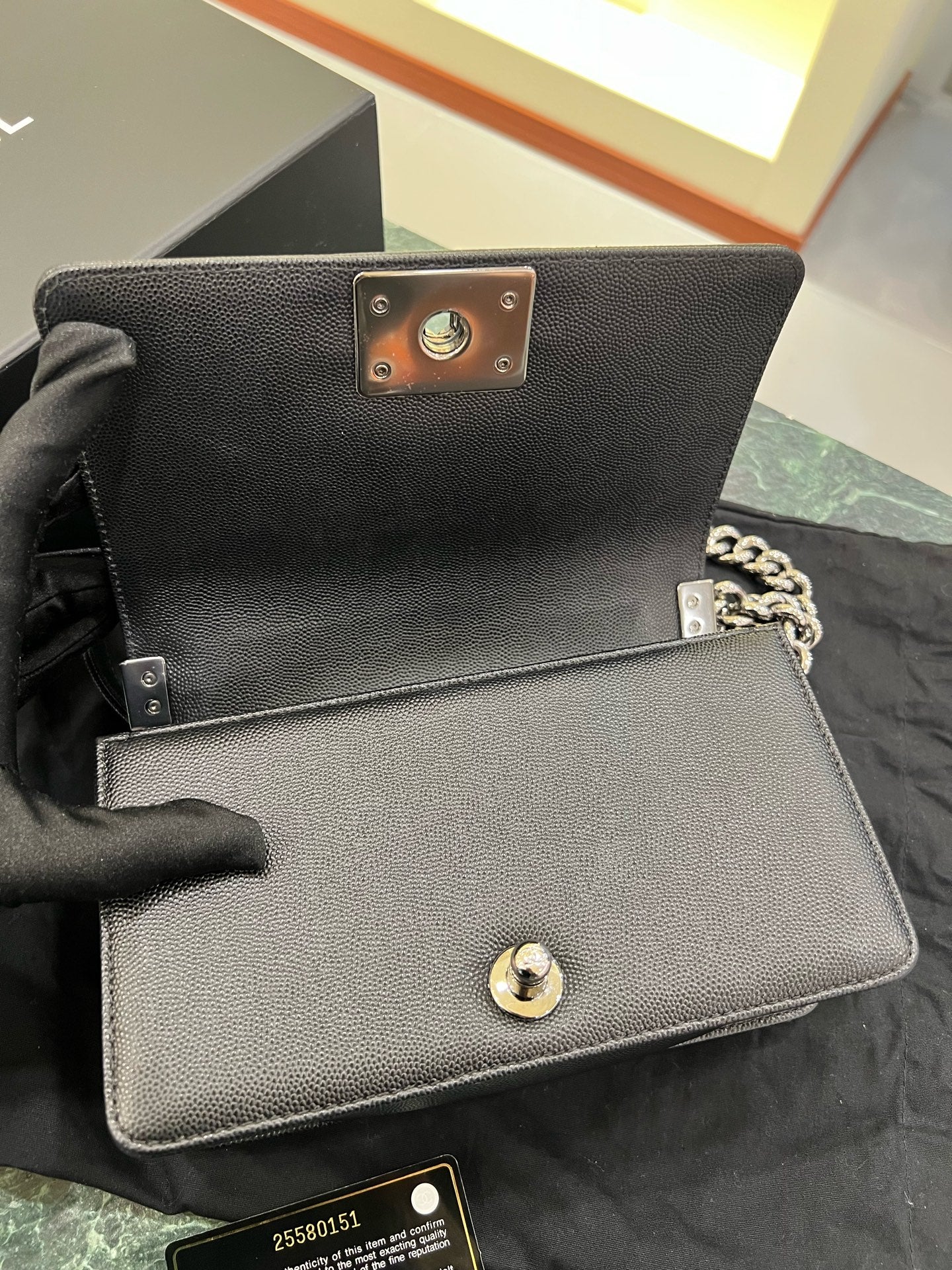 Chanel - Boy Bag - Leather - Black - (small)