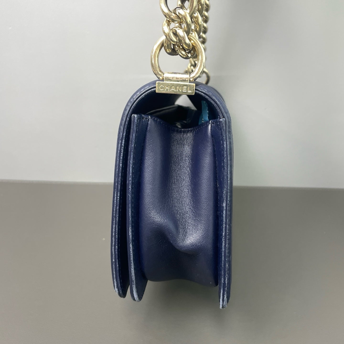 Chanel - Boy Bag - Leather - Blue - (Medium)