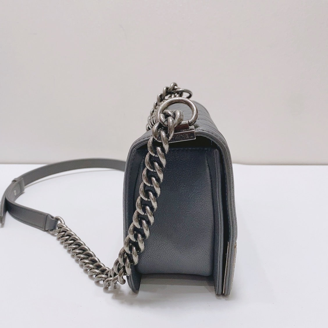 Chanel - Boy Bag - Leather - Grey - (medium)
