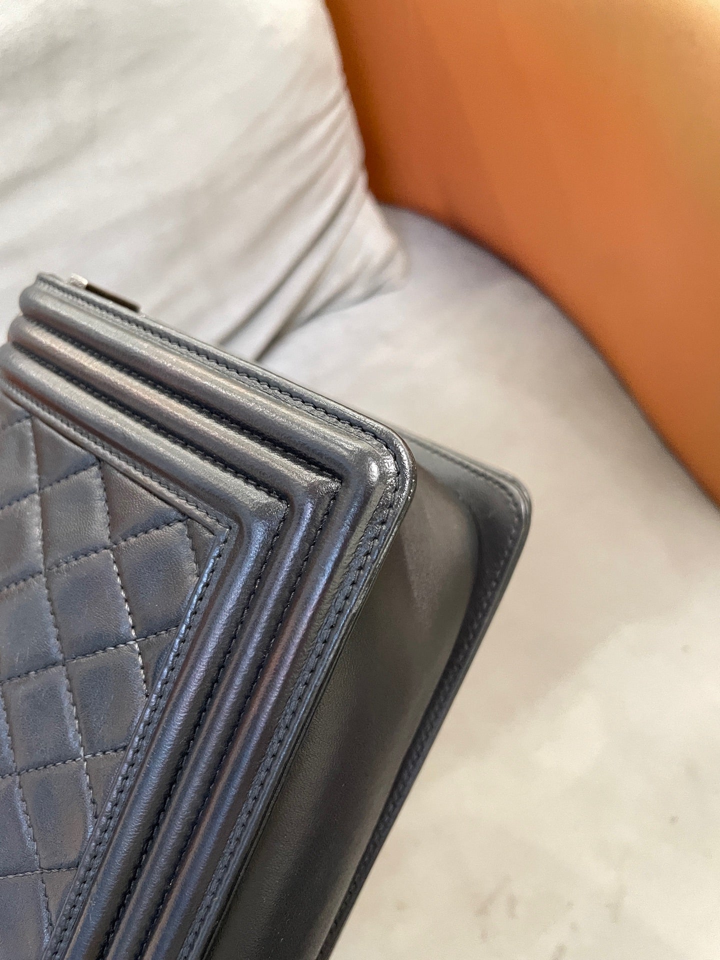 Chanel - Boy Bag - Leather - Grey - (medium)