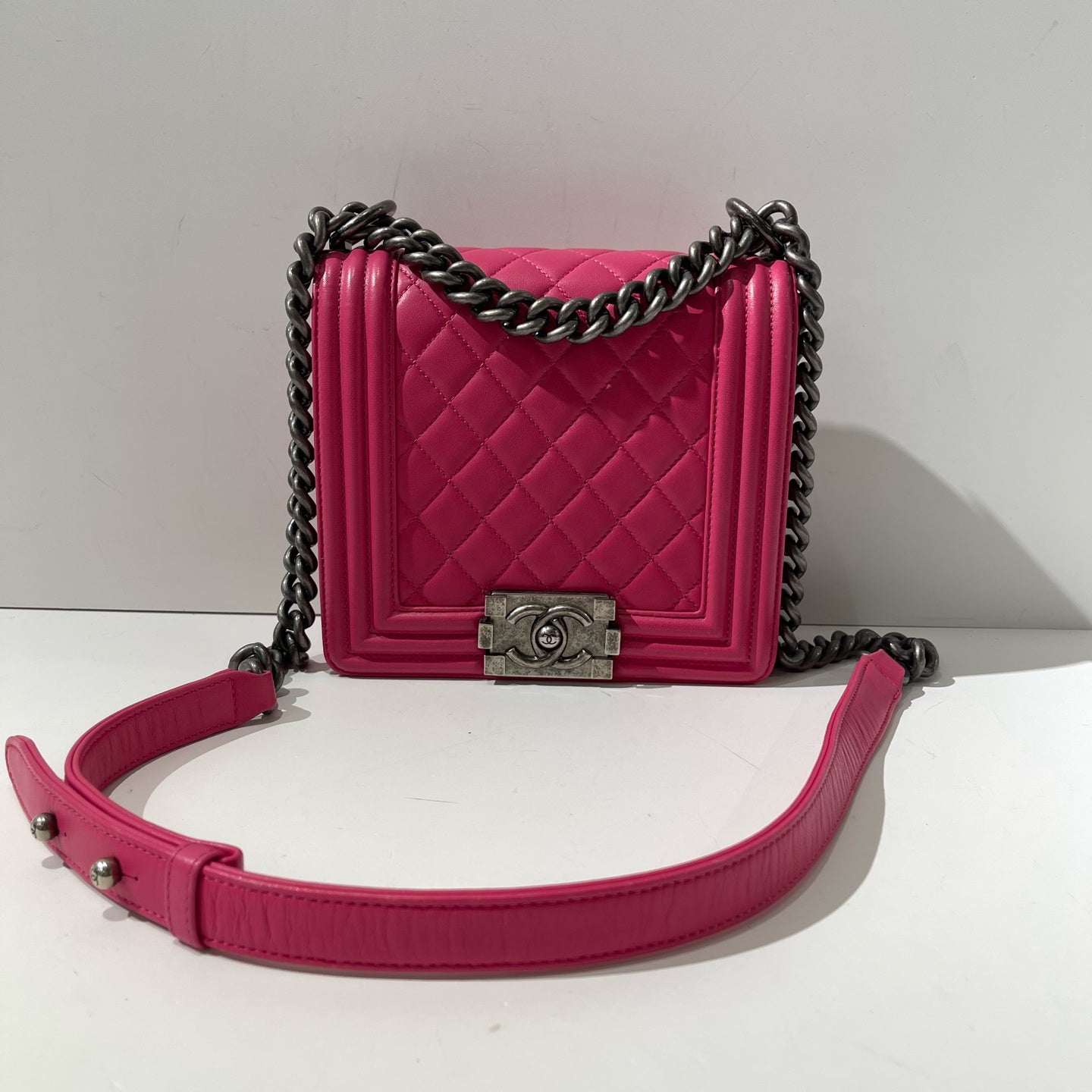 Chanel - Boy Bag - Leather - Pink - (mini)