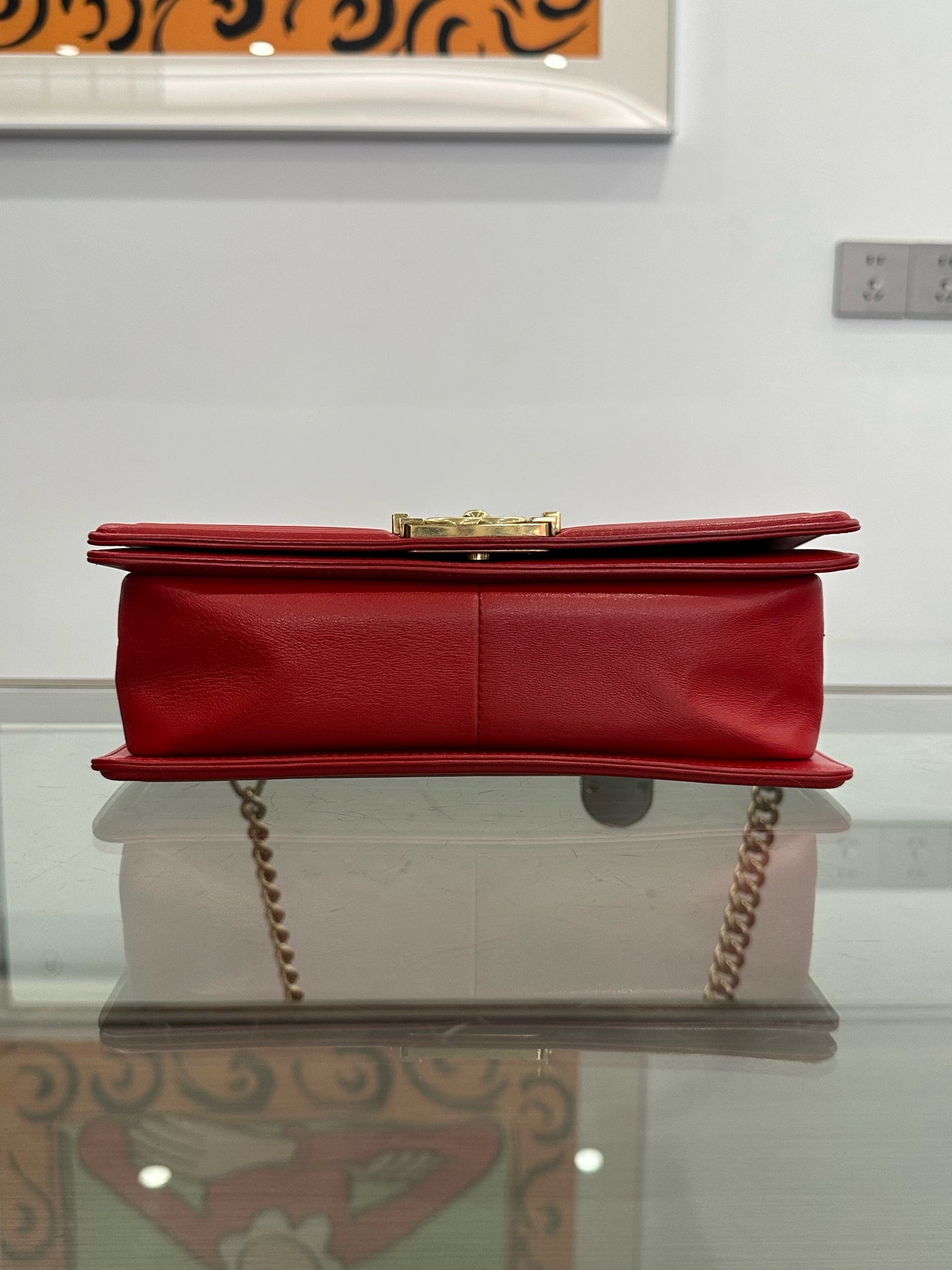 Chanel - Boy Bag - Leather - Red - (medium)