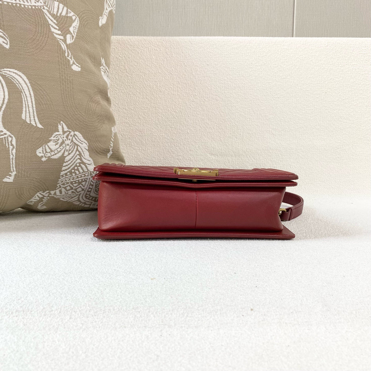 Chanel - Boy Bag - Leather - Red - (medium)