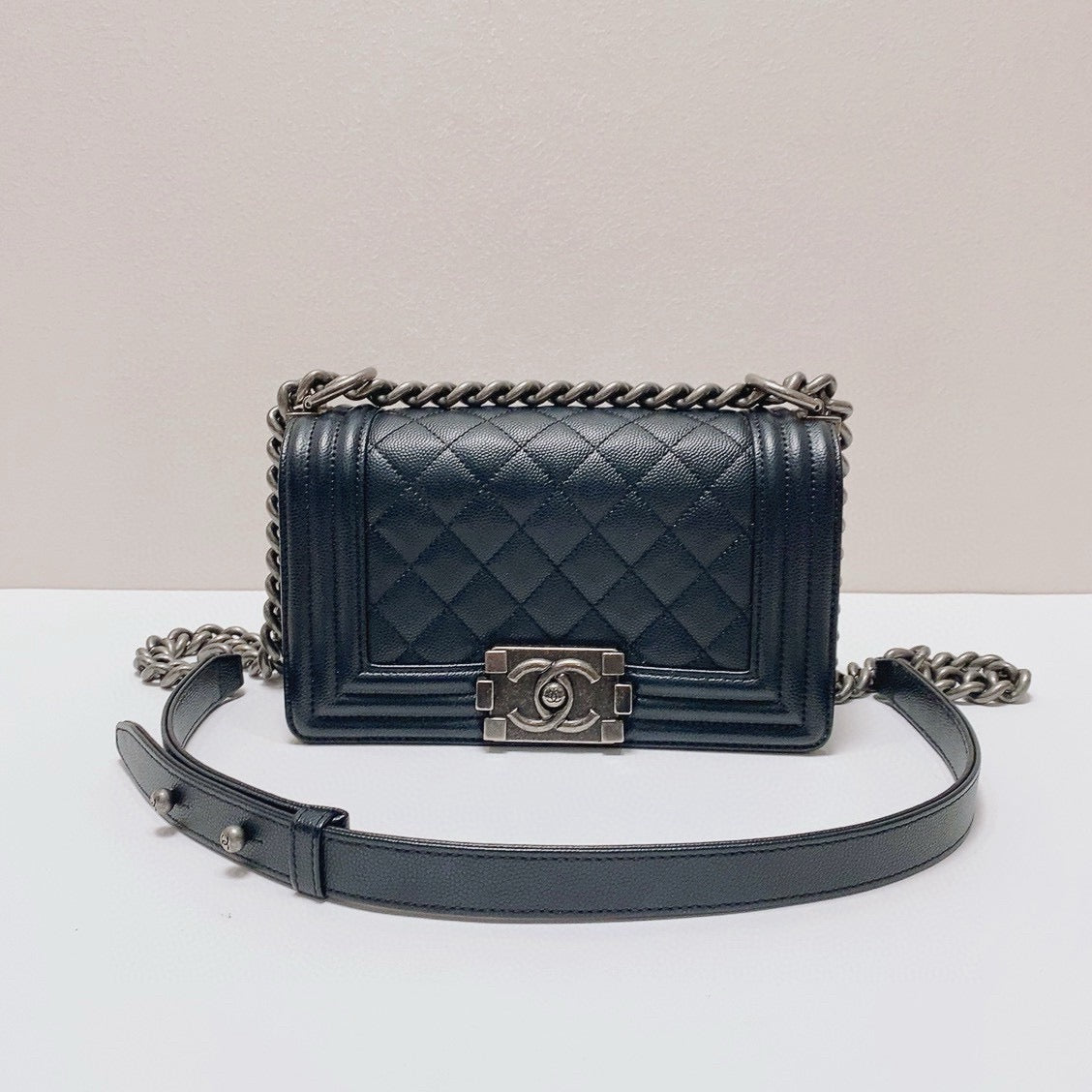 Chanel - Boy Bag Small - Caviar leather - Black - (Small)
