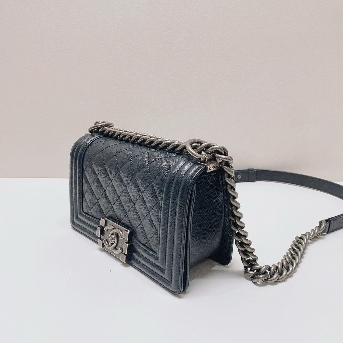 Chanel - Boy Bag Small - Caviar leather - Black - (Small)