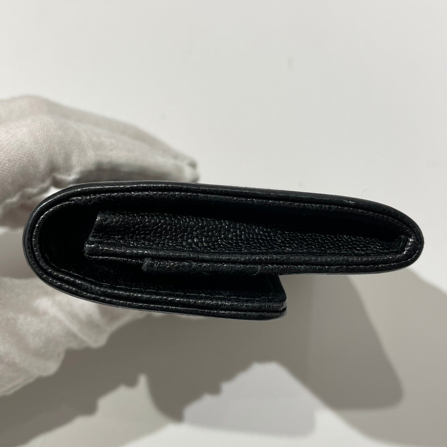 Chanel - Boy Card Holder / Coin Purse - Grained calfskin leather - Black with Gold-Tone Hardware - (Mini)