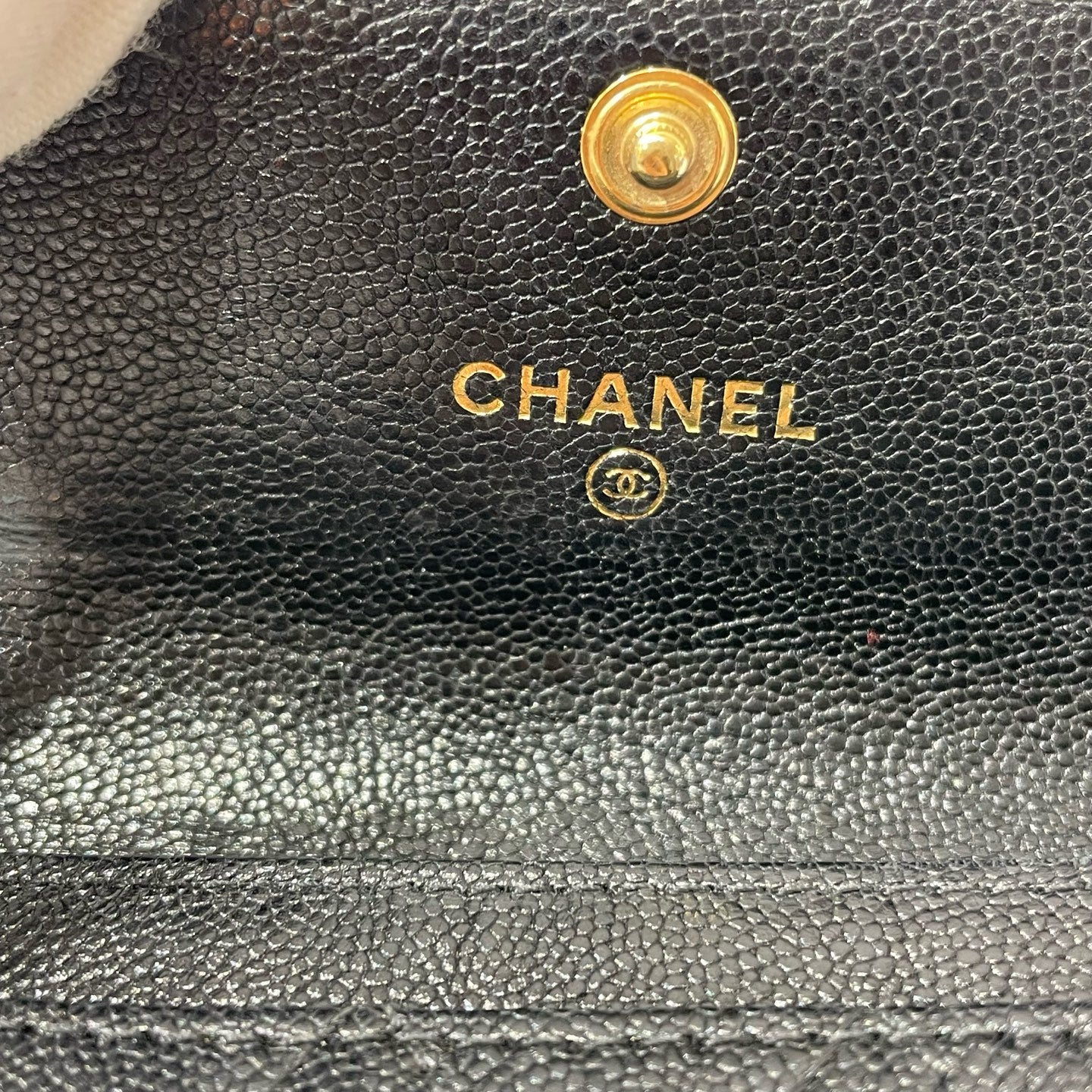 Chanel - Boy Card Holder / Coin Purse - Grained calfskin leather - Black with Gold-Tone Hardware - (Mini)
