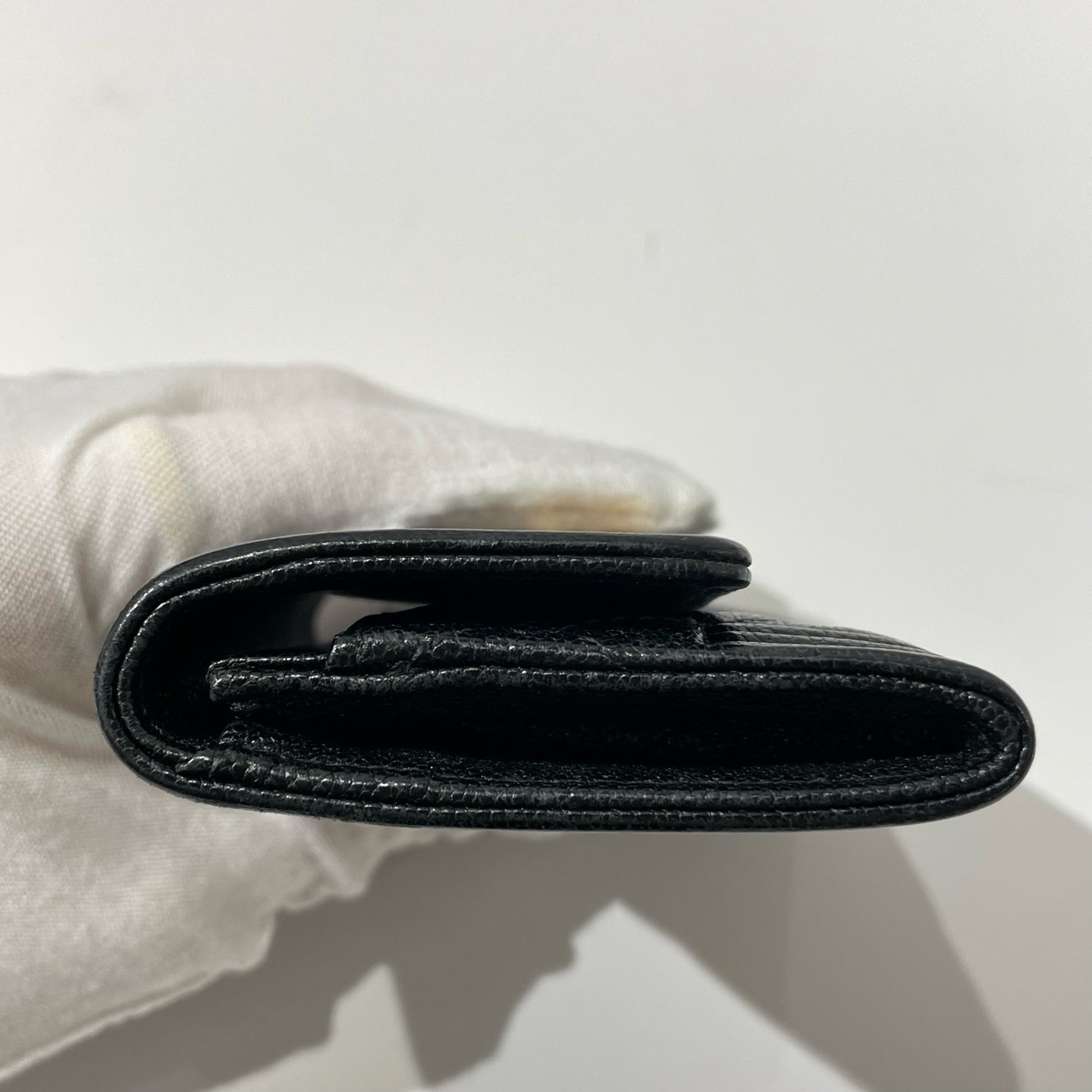 Chanel - Boy Card Holder / Coin Purse - Grained calfskin leather - Black with Gold-Tone Hardware - (Mini)