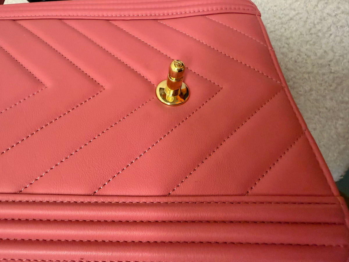 Chanel - Boy Chanel 28 - Leather - Pink - (mini)