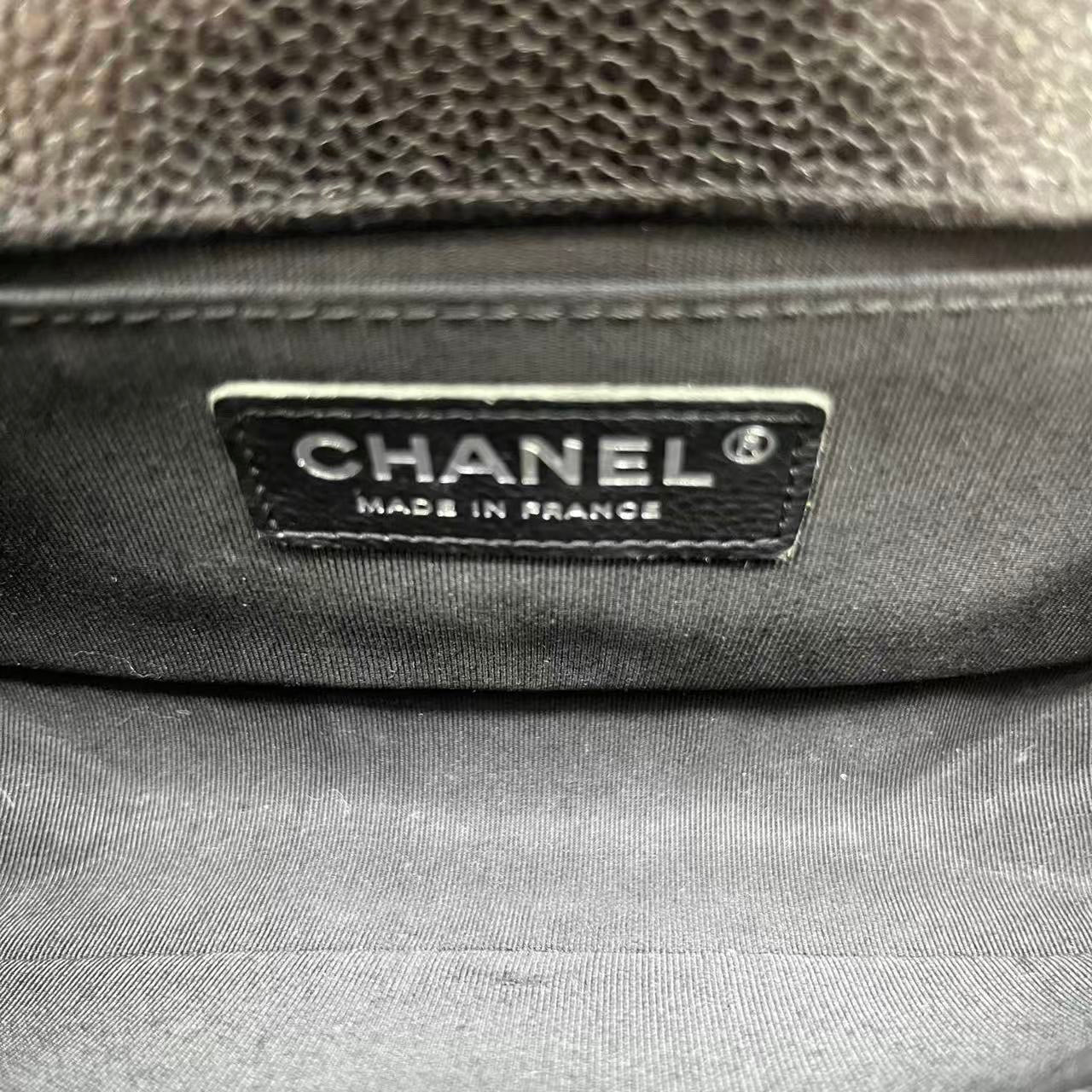 Chanel - Boy Chanel - Caviar leather - Black with silver-tone hardware - (Small)