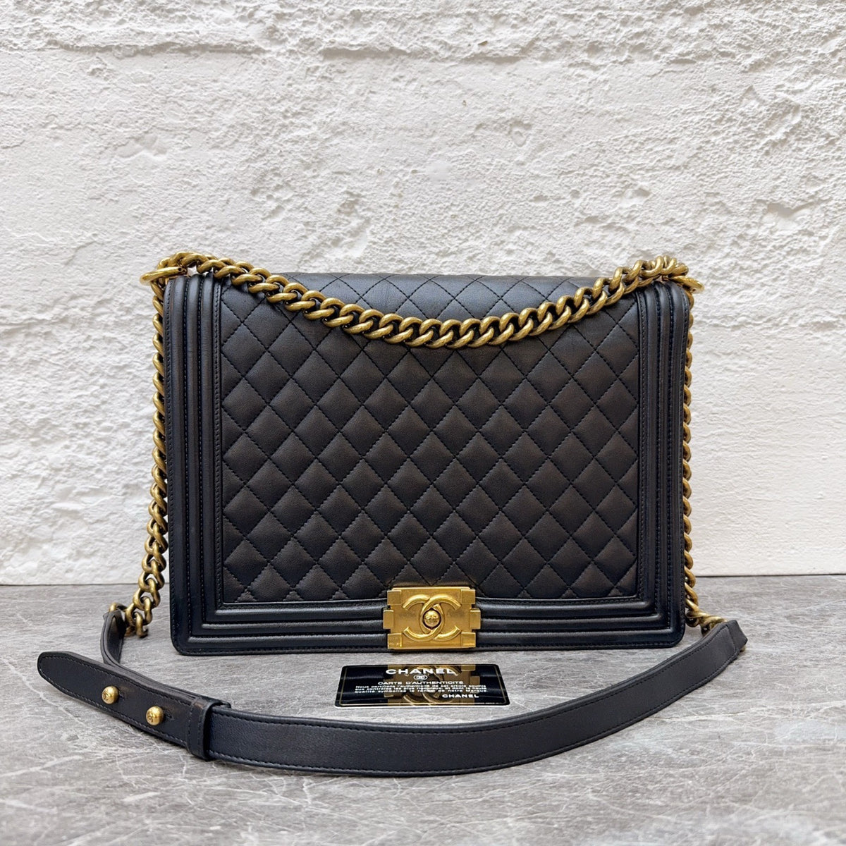 Chanel - Boy Chanel Extra Large - Leather - Black - (extra-large)