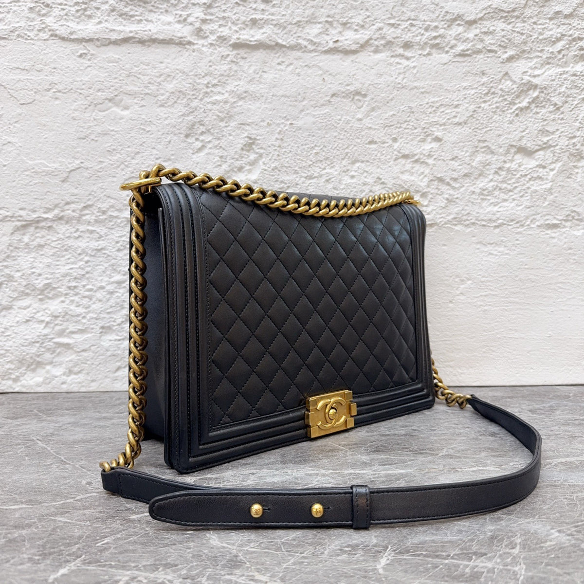 Chanel - Boy Chanel Extra Large - Leather - Black - (extra-large)