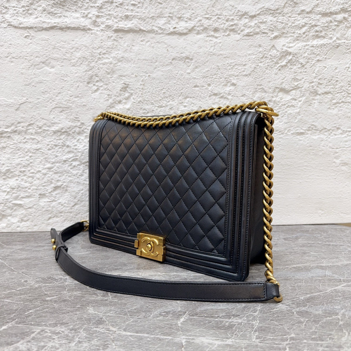Chanel - Boy Chanel Extra Large - Leather - Black - (extra-large)