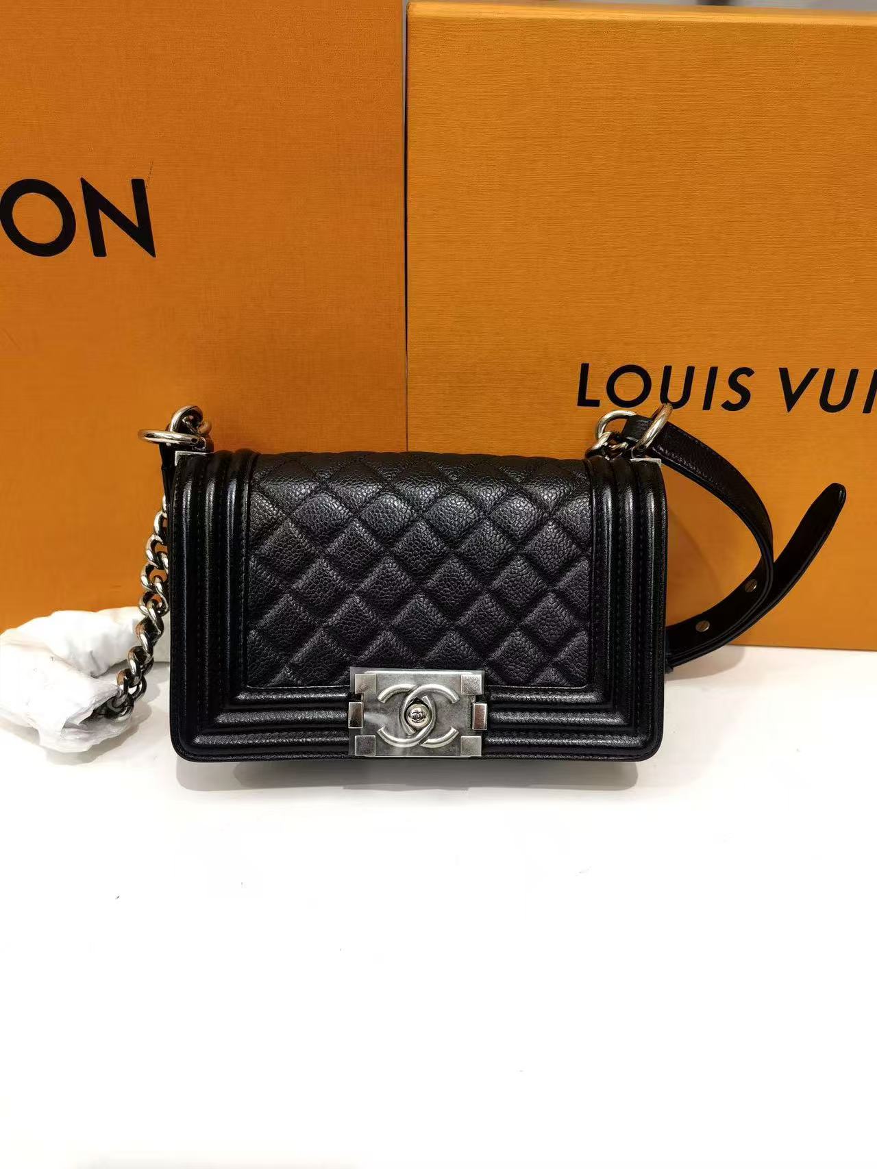 Chanel - Boy Chanel - Grained calfskin leather - Black - (Small)