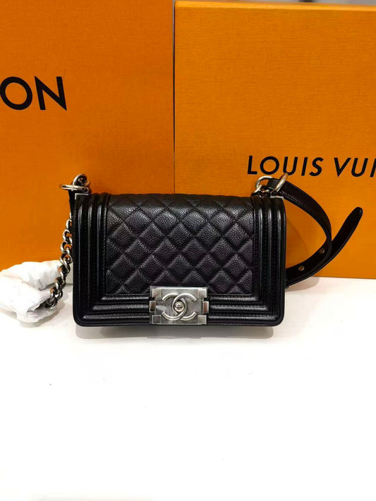 Chanel - Boy Chanel - Grained calfskin leather - Black - (Small)