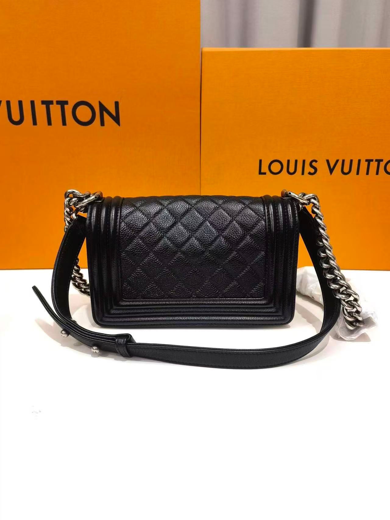 Chanel - Boy Chanel - Grained calfskin leather - Black - (Small)