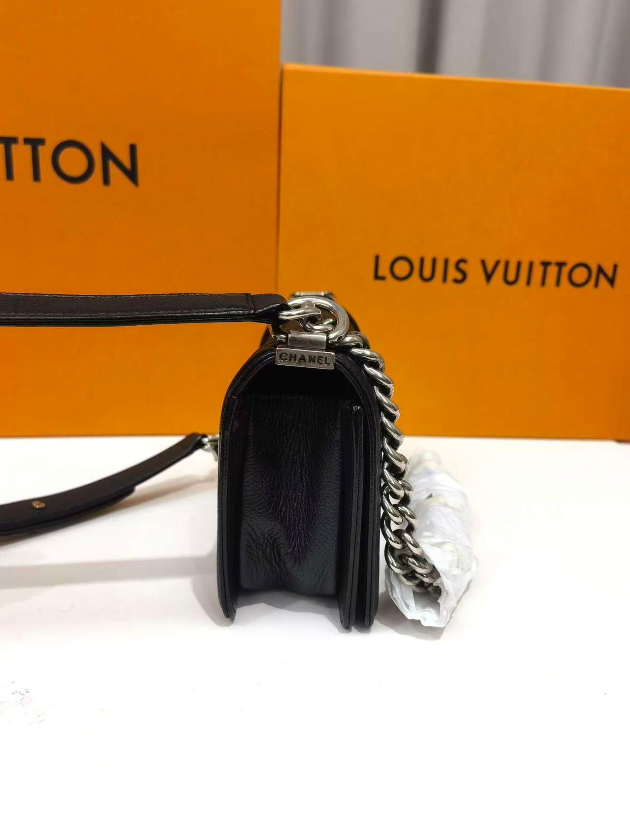 Chanel - Boy Chanel - Grained calfskin leather - Black - (Small)