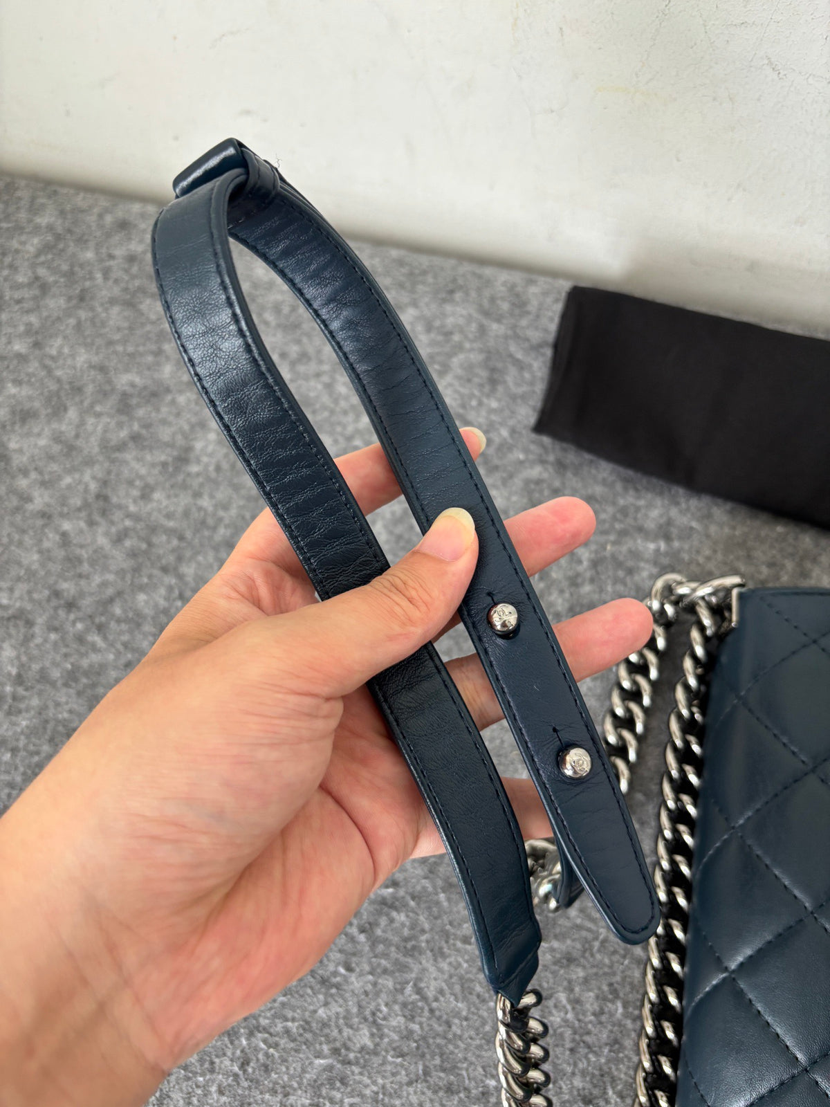 Chanel - Boy Chanel - Leather - Navy