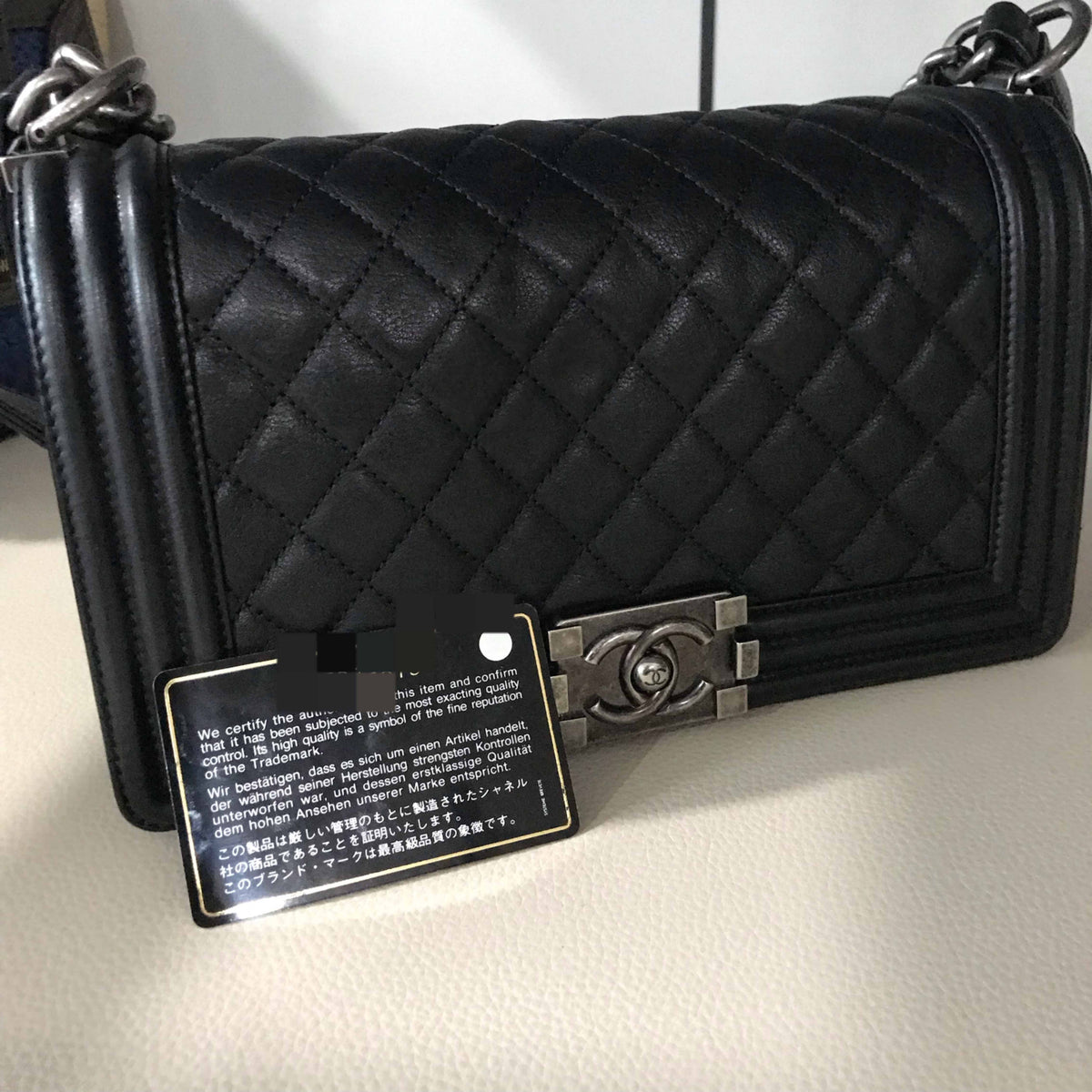 Chanel - Boy Chanel Medium - Leather - Black - (medium)