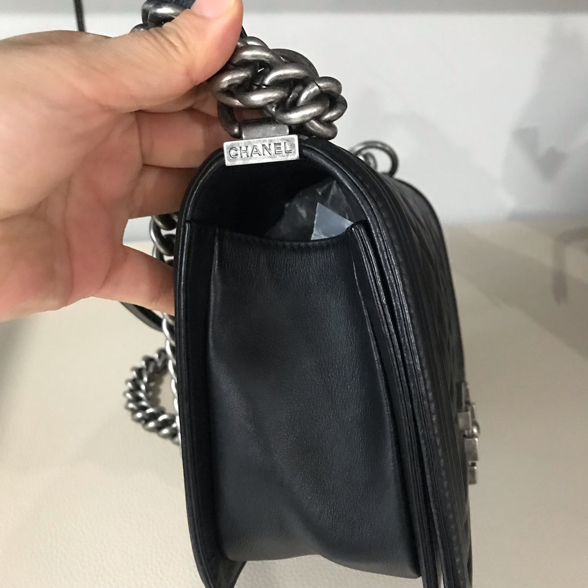 Chanel - Boy Chanel Medium - Leather - Black - (medium)