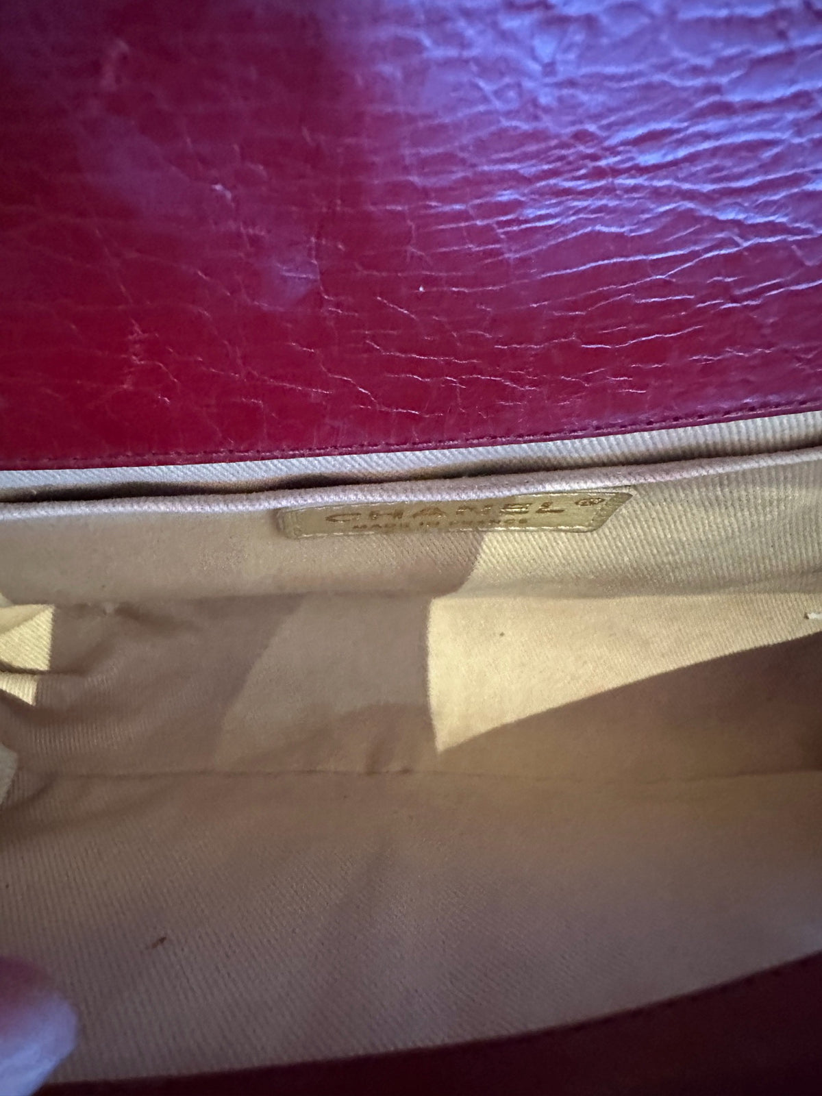 Chanel - Boy Chanel Medium - Leather - Burgundy - (medium)