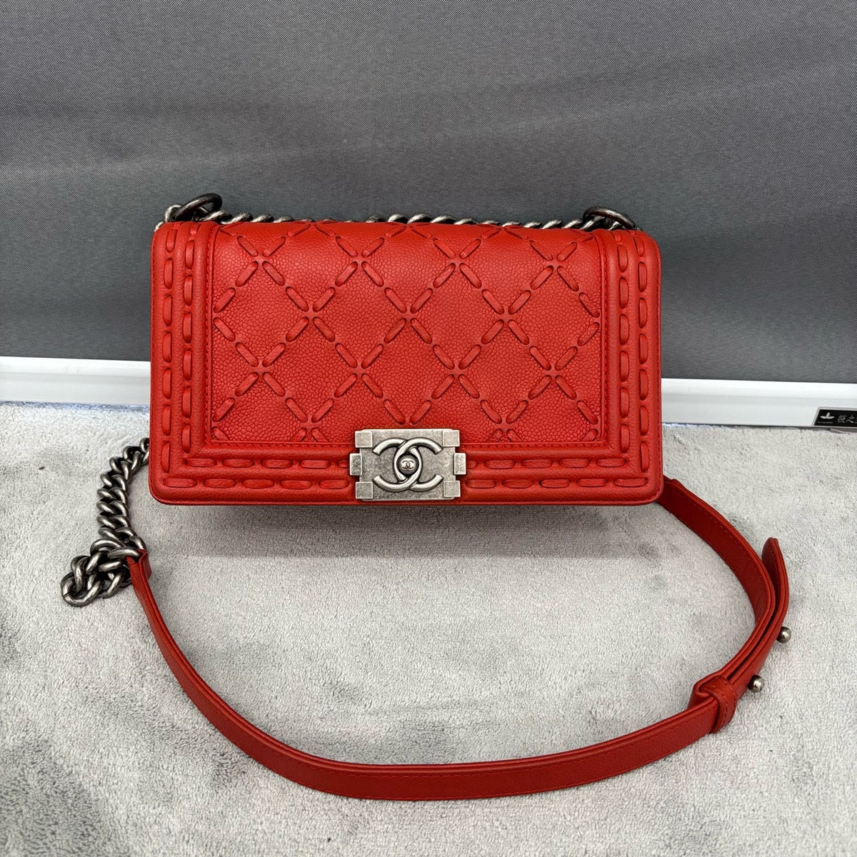 Chanel - Boy Chanel Medium - Leather - Orange - (medium)