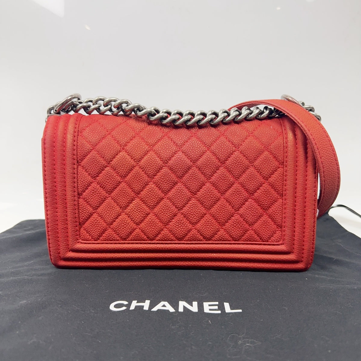 Chanel - Boy Chanel Medium - Leather - Orange - (medium)