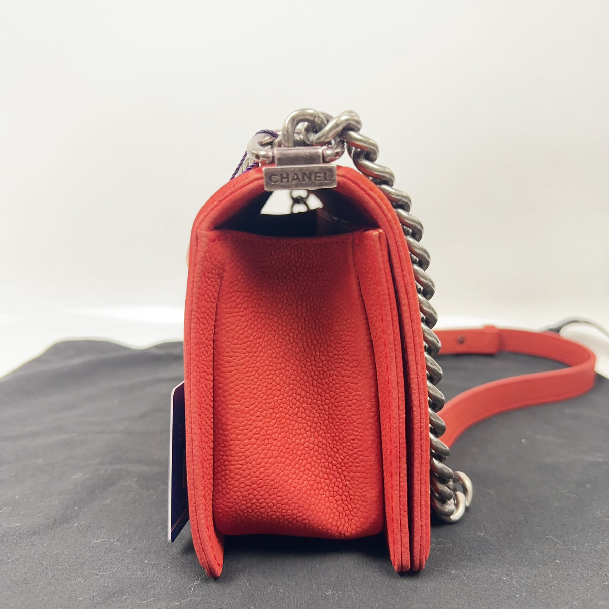 Chanel - Boy Chanel Medium - Leather - Orange - (medium)
