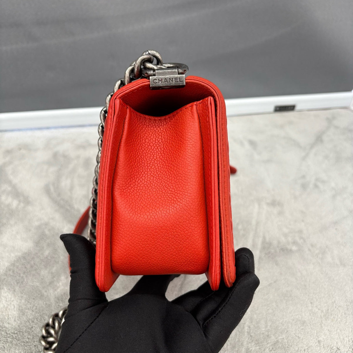 Chanel - Boy Chanel Medium - Leather - Orange - (medium)