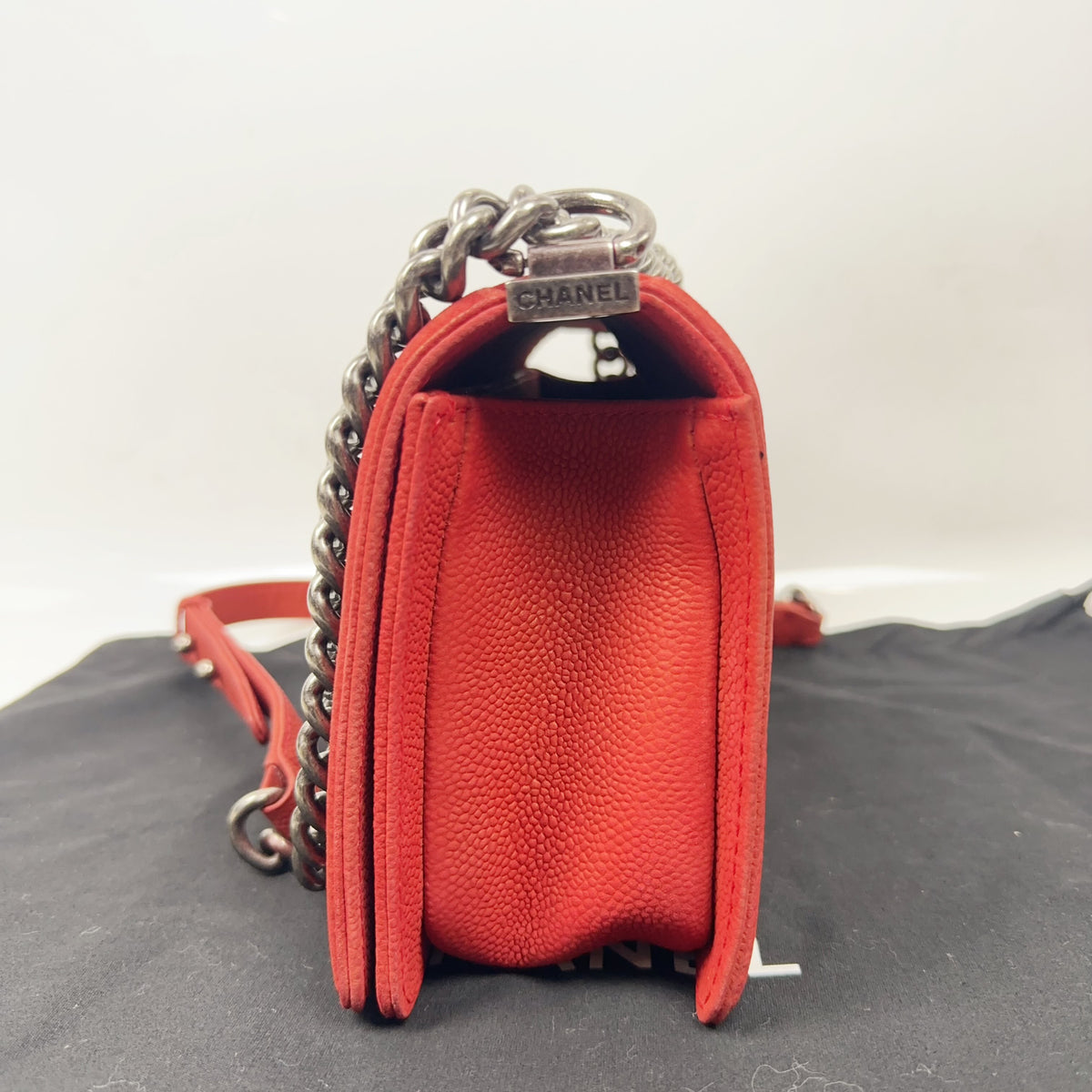 Chanel - Boy Chanel Medium - Leather - Orange - (medium)