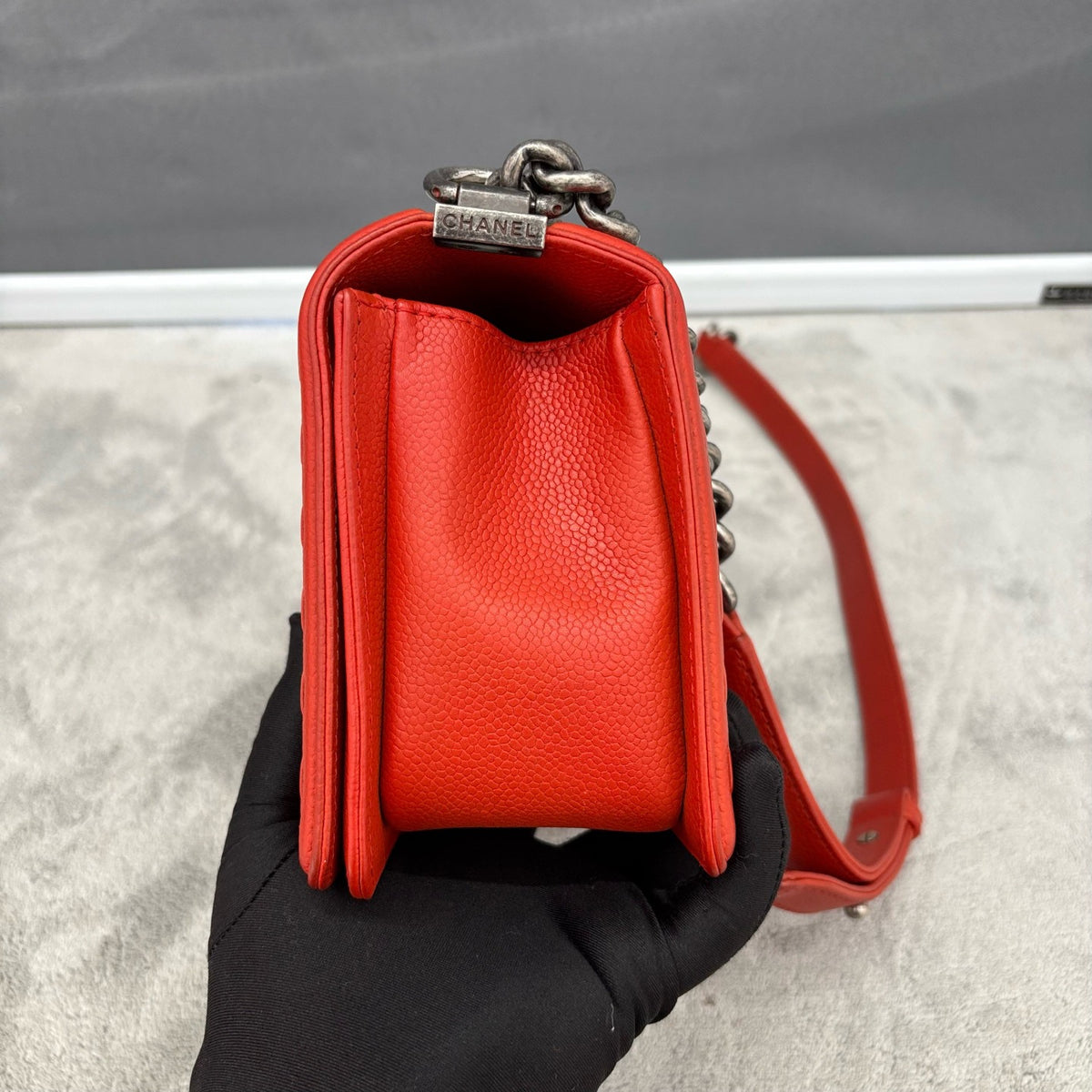 Chanel - Boy Chanel Medium - Leather - Orange - (medium)