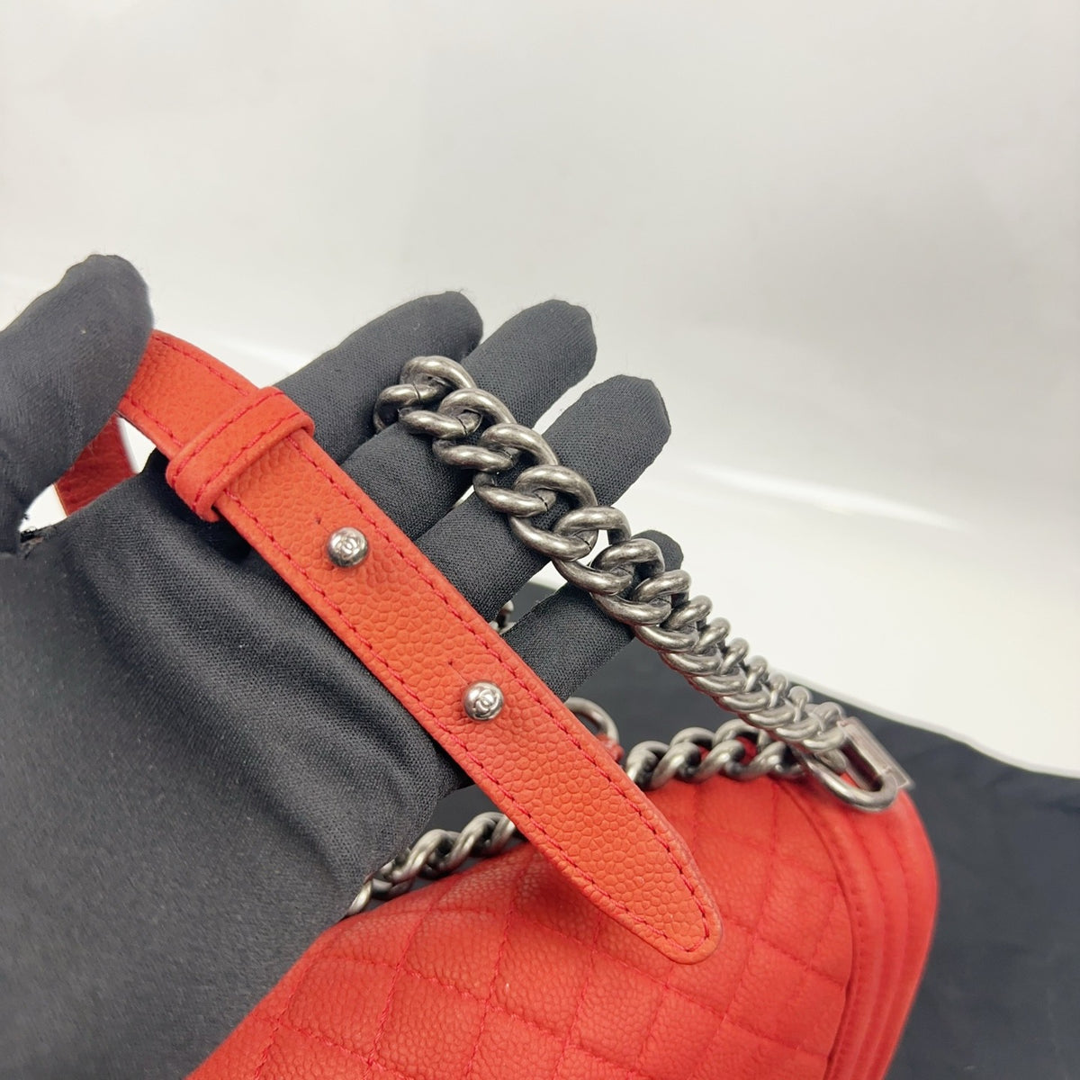 Chanel - Boy Chanel Medium - Leather - Orange - (medium)