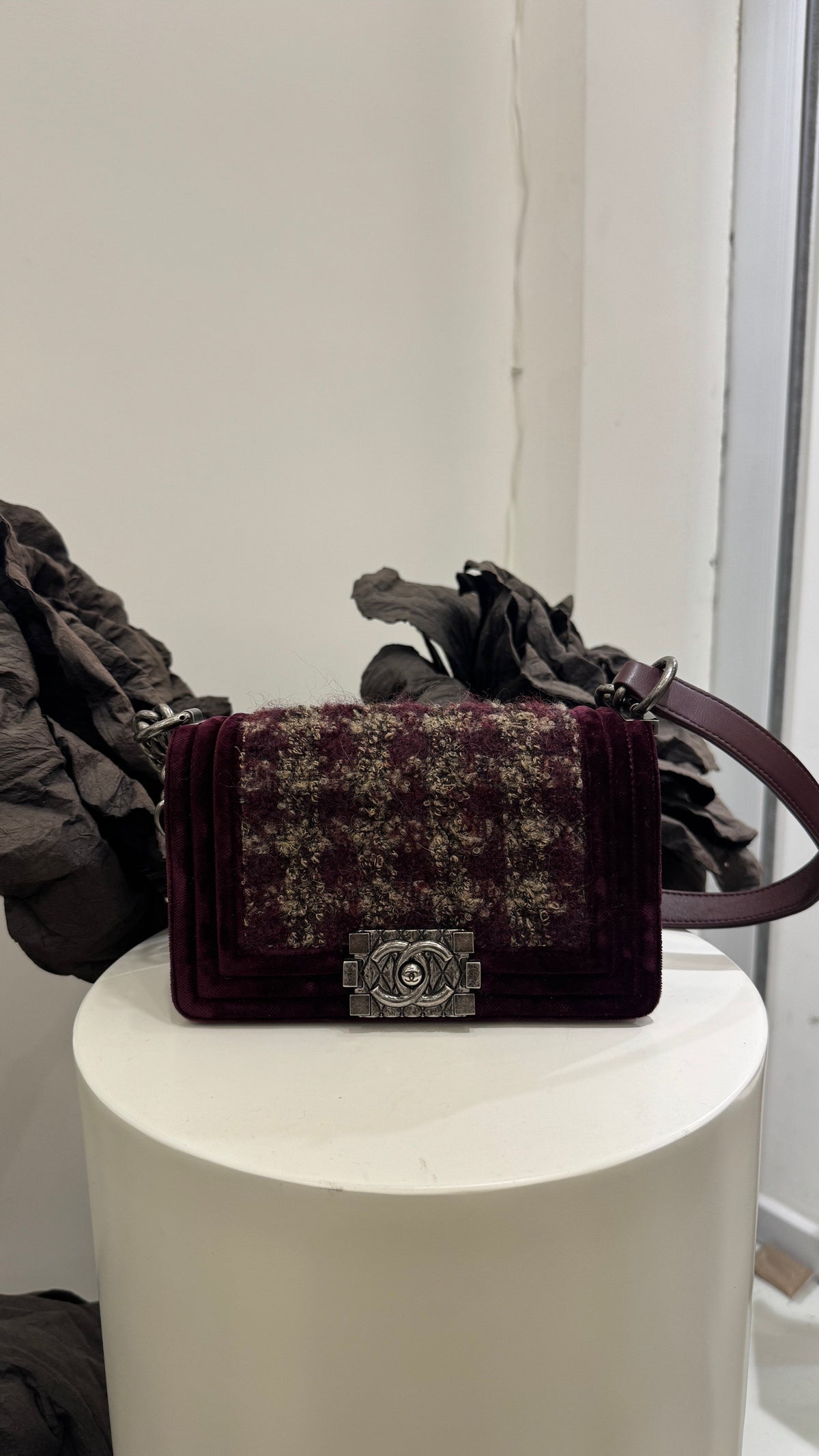 Chanel - Boy Chanel Small - Cloth - Burgundy - (small)