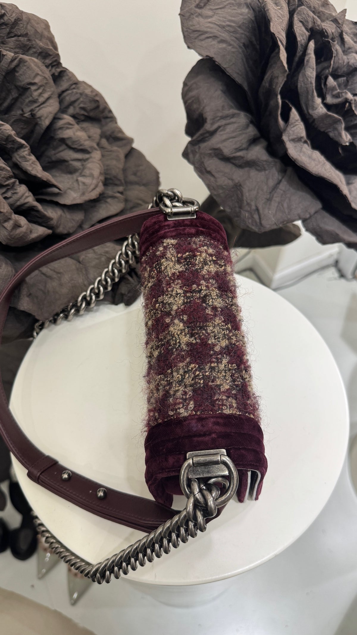 Chanel - Boy Chanel Small - Cloth - Burgundy - (small)