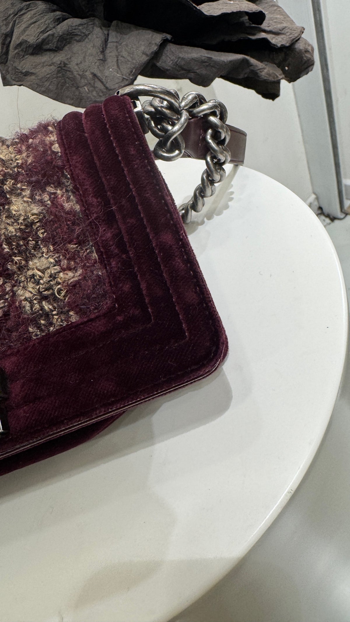 Chanel - Boy Chanel Small - Cloth - Burgundy - (small)