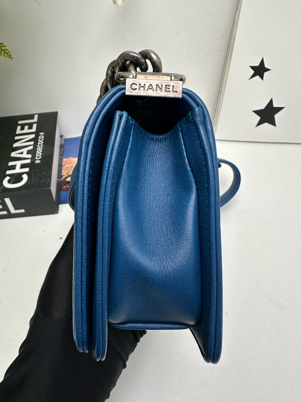 Chanel - Boy Chanel Small - Exotic leathers - Stingray - Blue - (small)