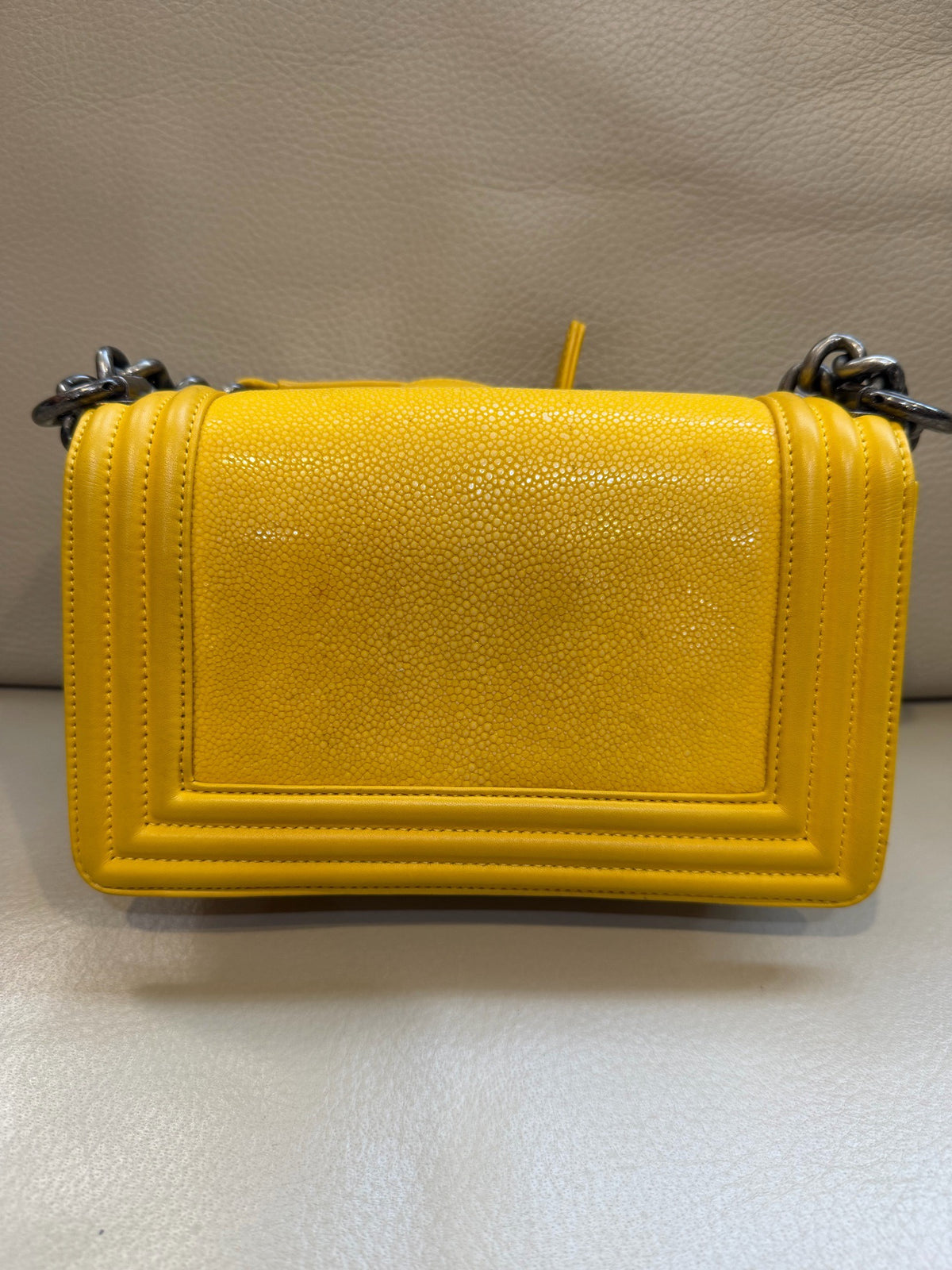 Chanel - Boy Chanel Small - Exotic leathers - Stingray - Yellow - (small)