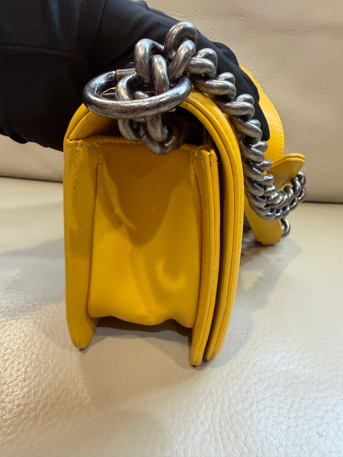 Chanel - Boy Chanel Small - Exotic leathers - Stingray - Yellow - (small)