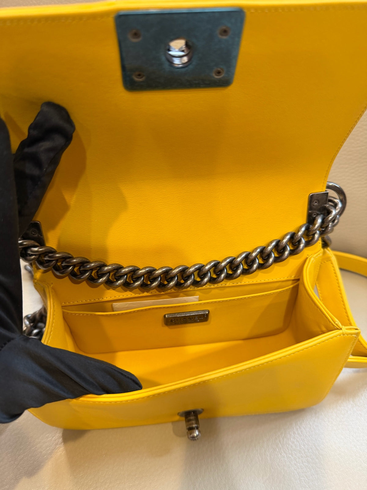Chanel - Boy Chanel Small - Exotic leathers - Stingray - Yellow - (small)