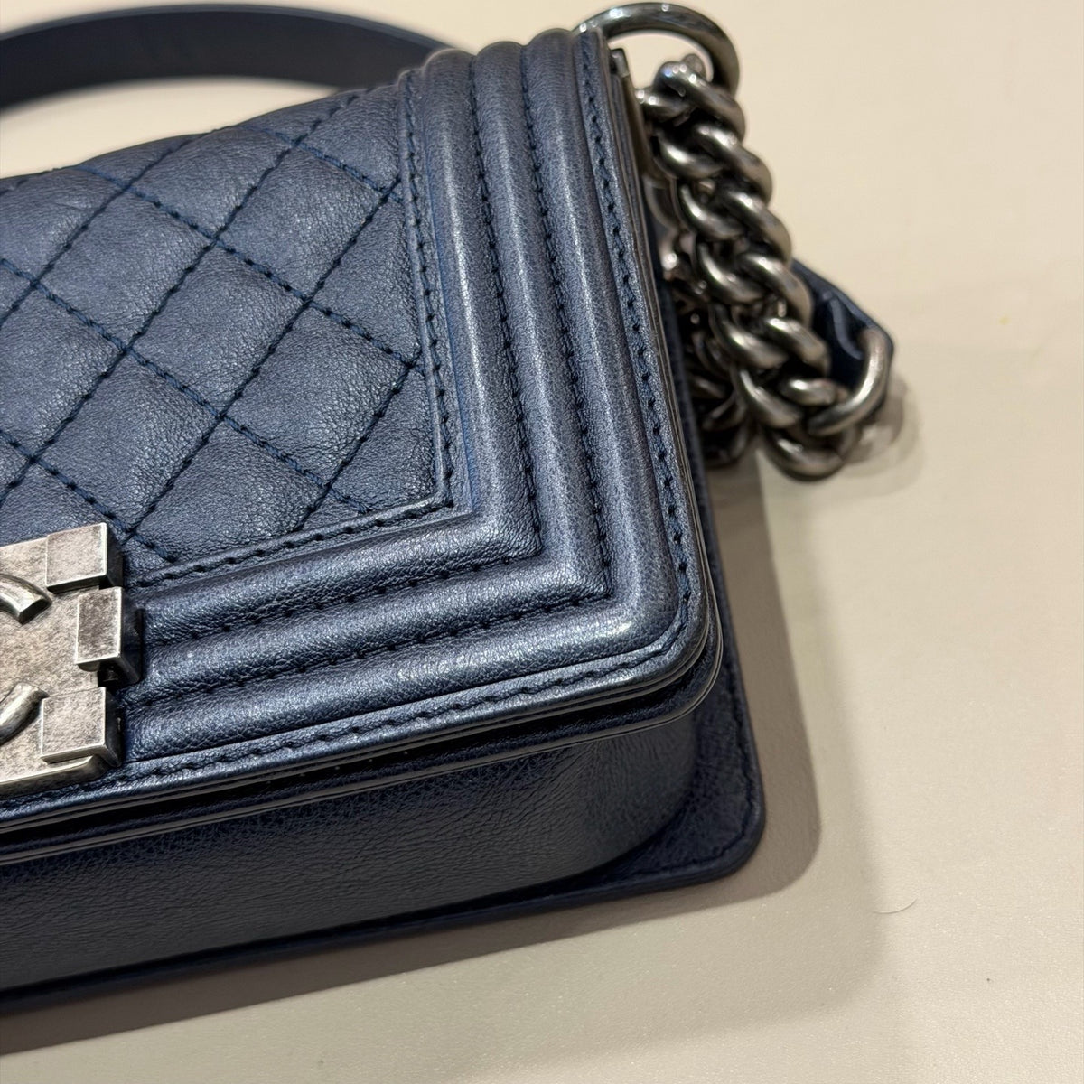 Chanel - Boy Chanel Small - Leather - Blue - (Small)