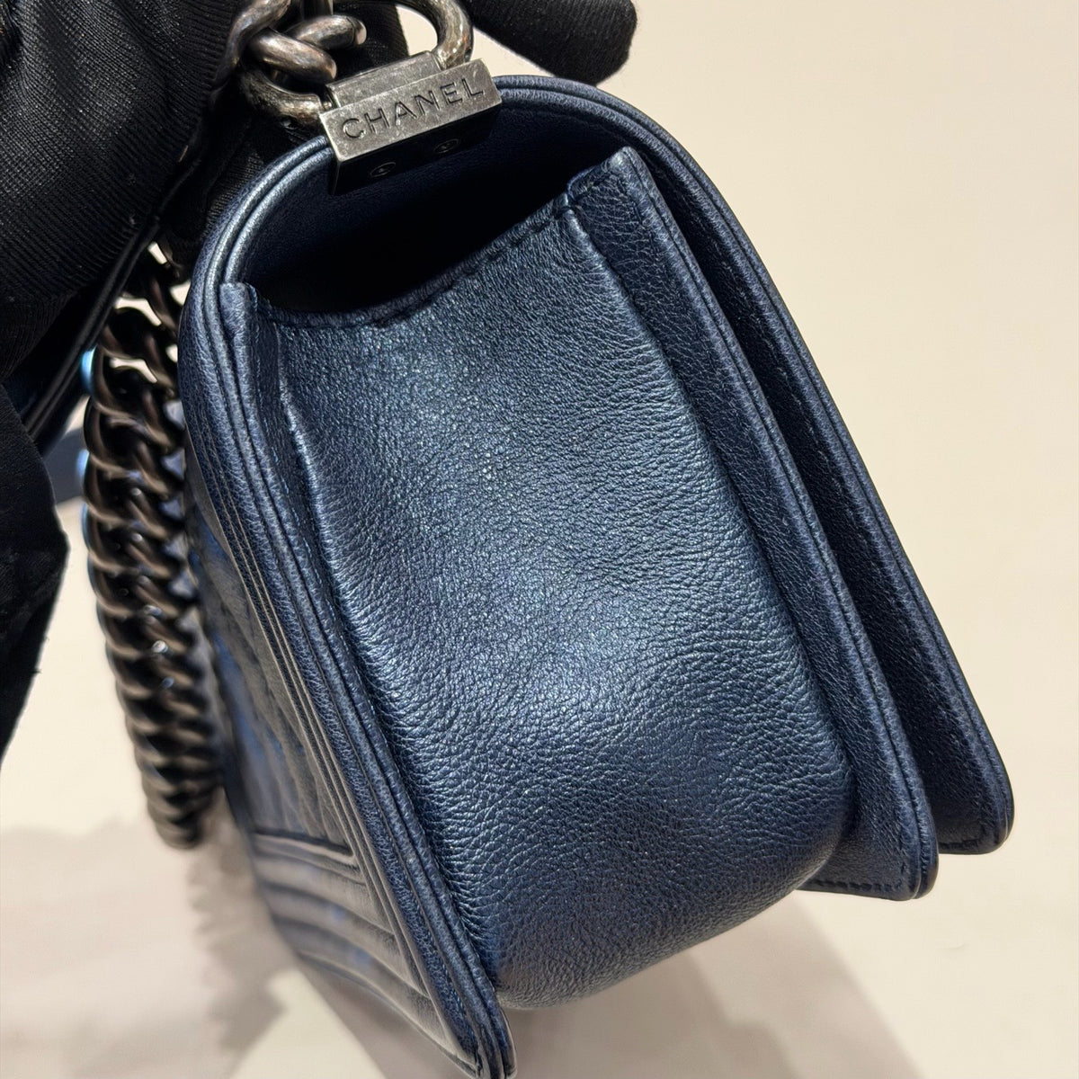 Chanel - Boy Chanel Small - Leather - Blue - (Small)