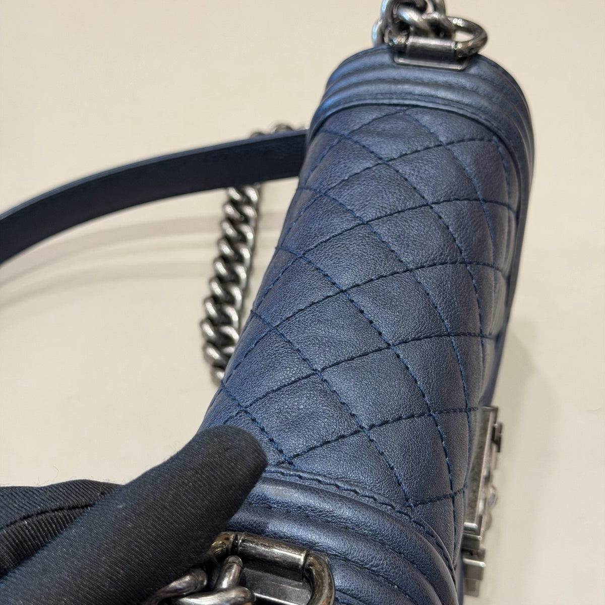 Chanel - Boy Chanel Small - Leather - Blue - (Small)