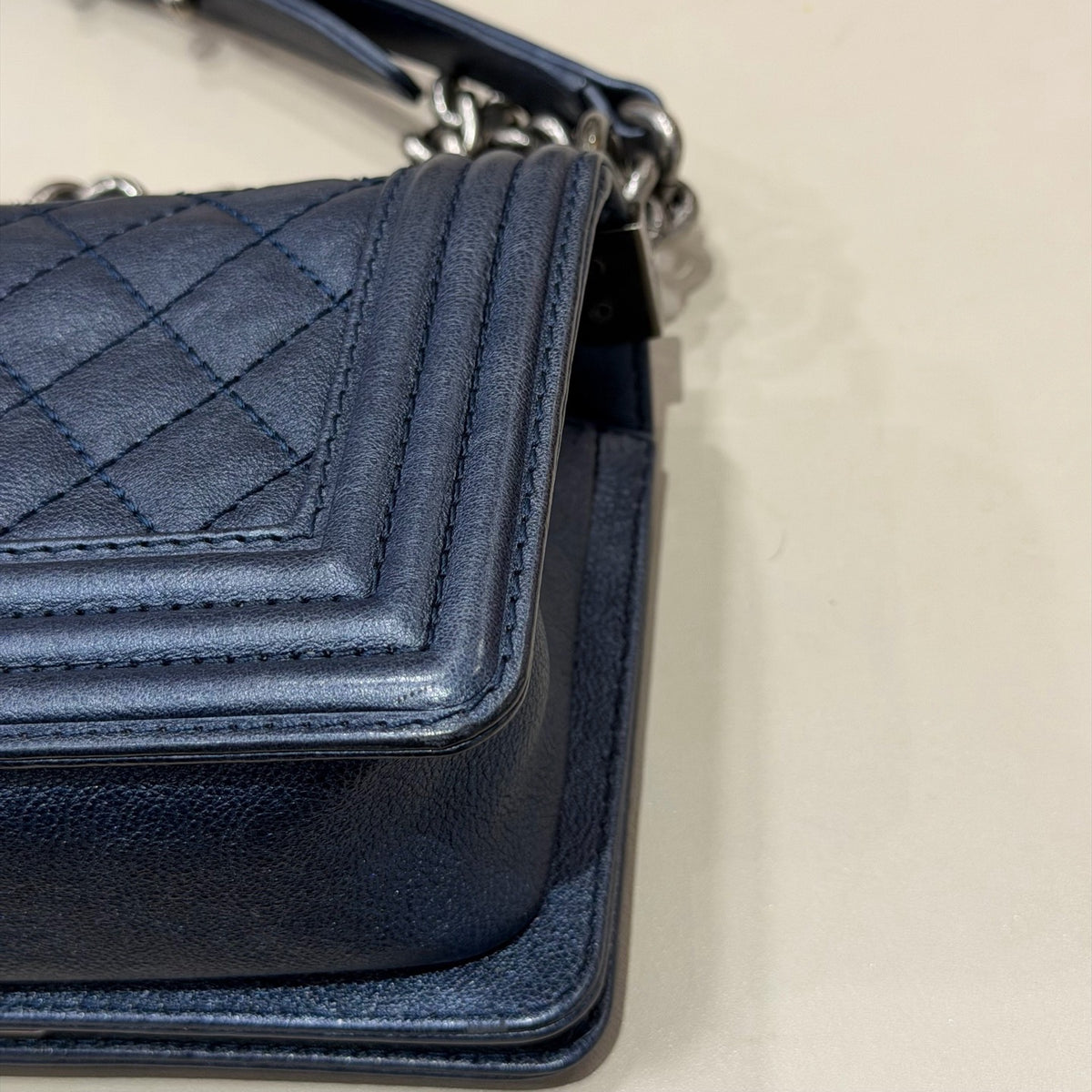 Chanel - Boy Chanel Small - Leather - Blue - (Small)