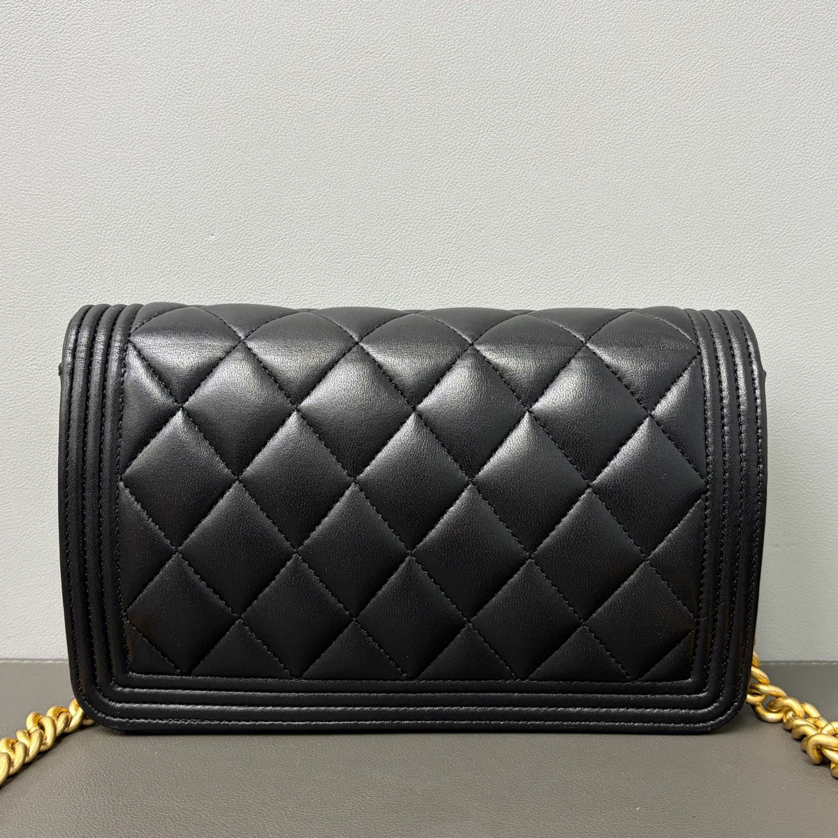 Chanel - Boy Chanel Wallet on Chain - Leather - Black - (Small)